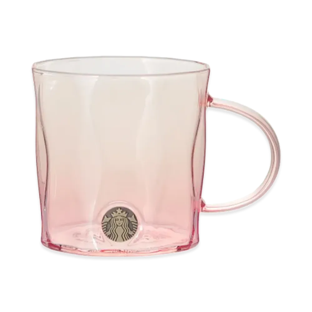STARBUCKS SAKURA 2026 Heat-Resistant Glass Mug Medal 355ml "Pink"