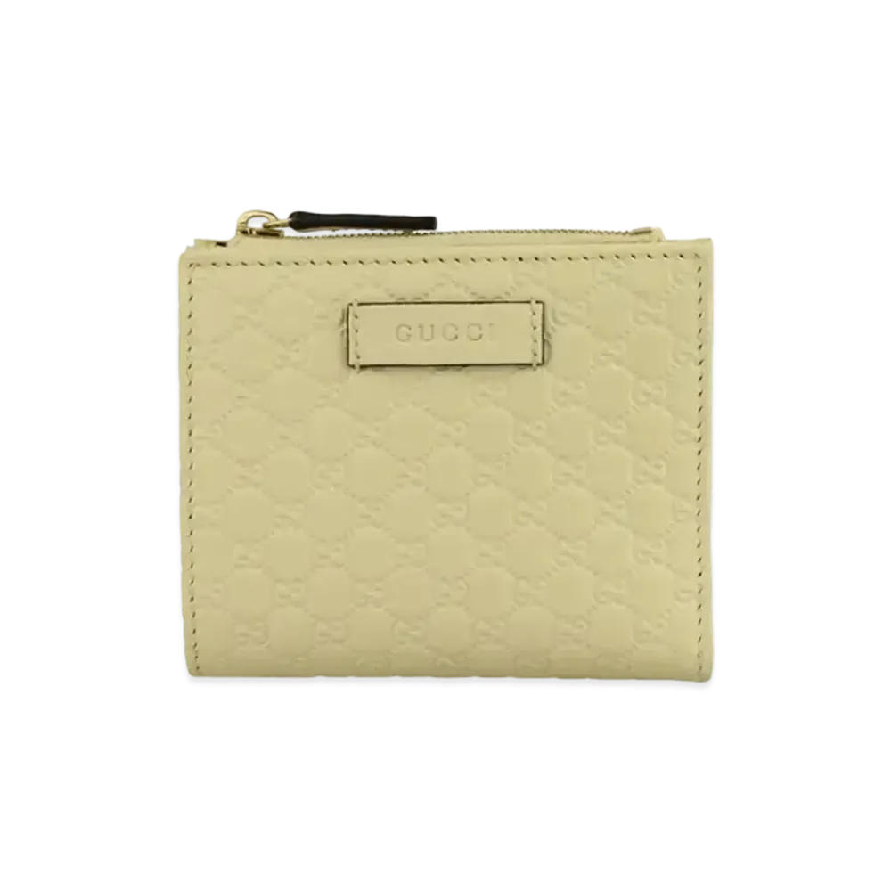 GUCCI Micro Guccissima Bi-Fold Wallet "Beige"