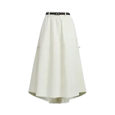 adidas Luxflow Loose-Fit Stretch Woven Skirt "Ivory"