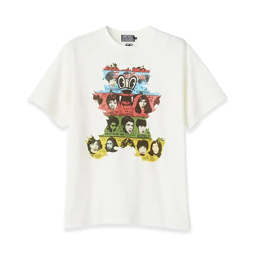HYSTERIC GLAMOUR x THE ROLLING STONES Fire RS Bear T-Shirt "White"