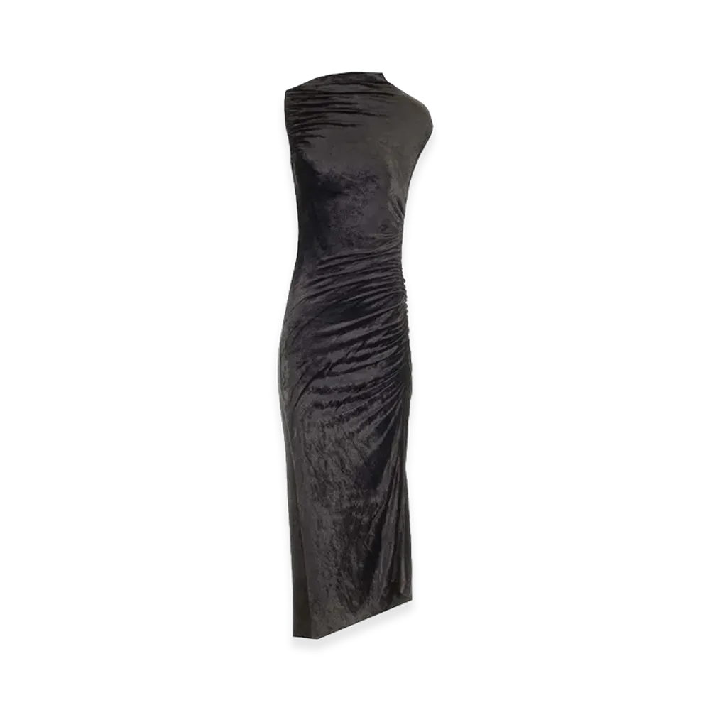 Rick Owens Women's Velvet Dress "Black"