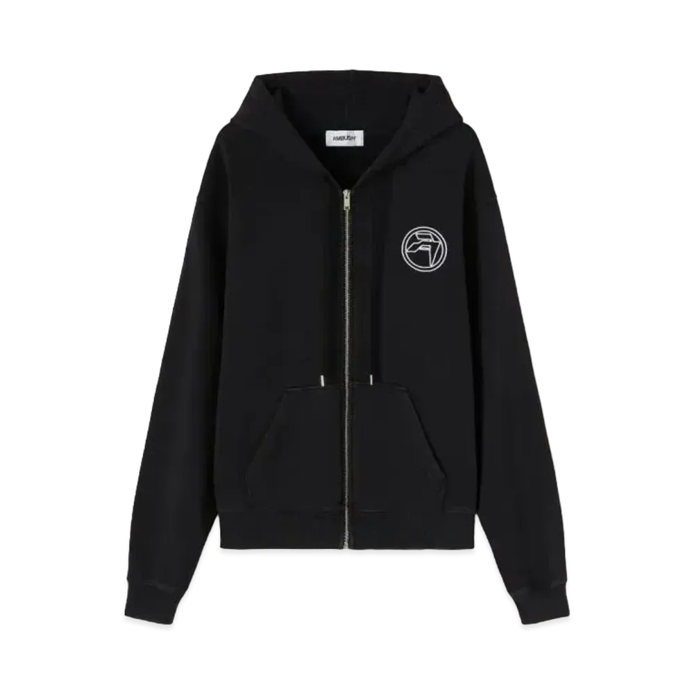 AMBUSH Amblem Zip Up Hoodie "Black"