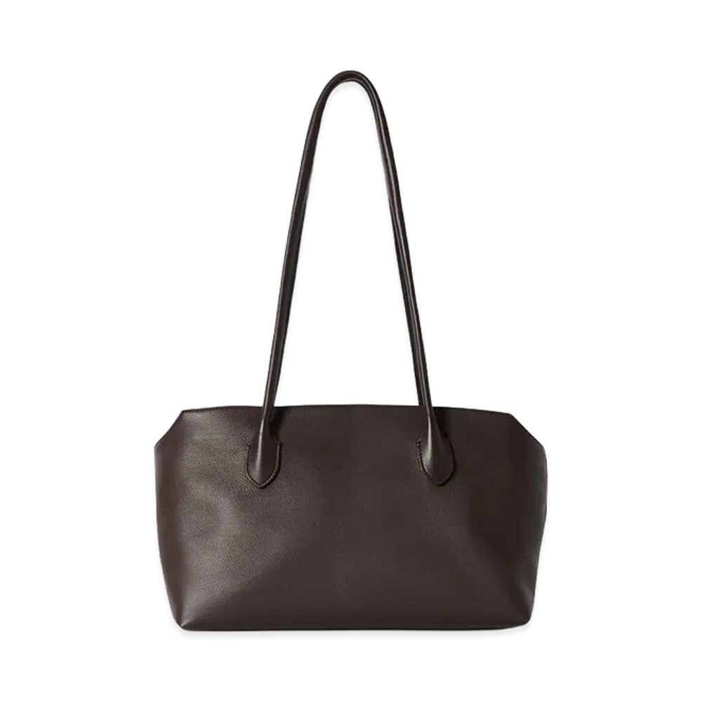 The Row Women's Terrasse Leather Bag "Dark Brown"