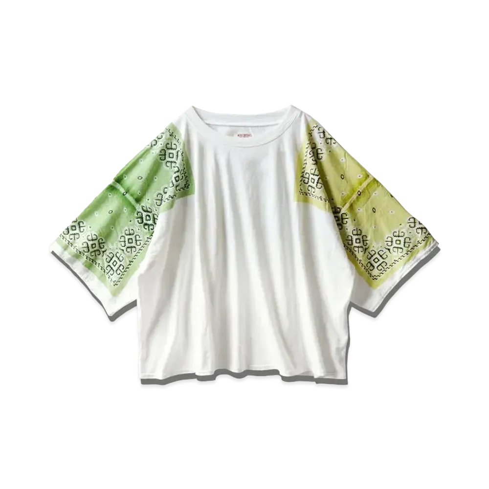 KAPITAL 18.5 / TENGU BANDANNA HUGET T (LIGHTNING) "Lime"