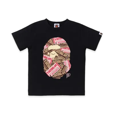 A BATHING APE Chocolate Ape Head Tee "Black"