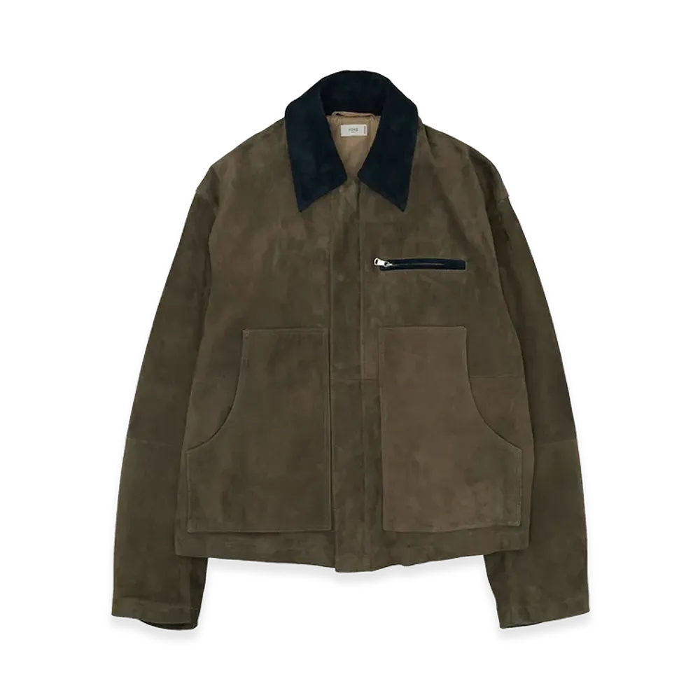YOKE Goat Suede Work Jacket "Khaki"