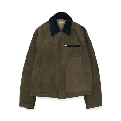 YOKE Goat Suede Work Jacket "Khaki"