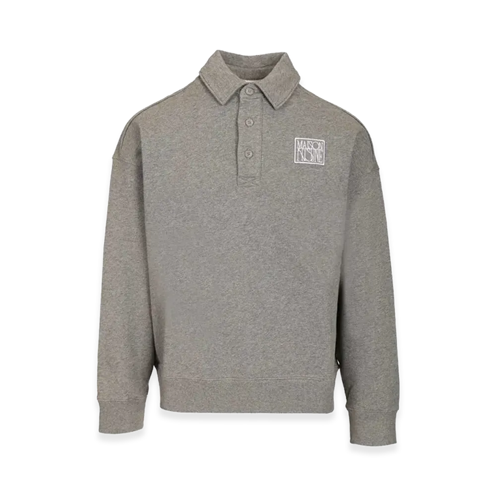 Maison Kitsune Oversized Polo Sweatshirt "Grey"