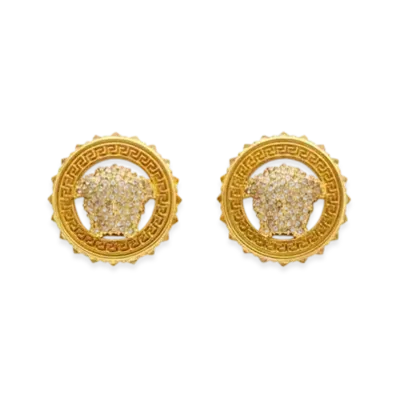 Versace Crystal Medusa '95 Stud Earrings "Gold"