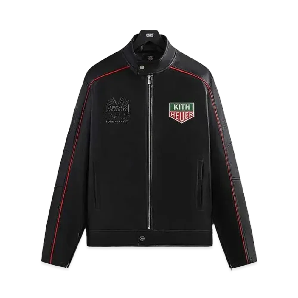 Kith x TAG Heuer Formula 1 Leather Racing Jacket "Black"