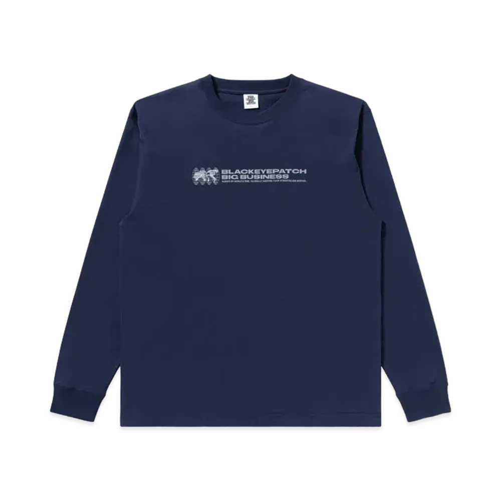 Blackeyepatch Big Business L/S Tee "Navy"