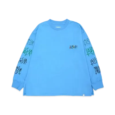 FACETASM Graphic Long Sleeve Tee "Light Blue"