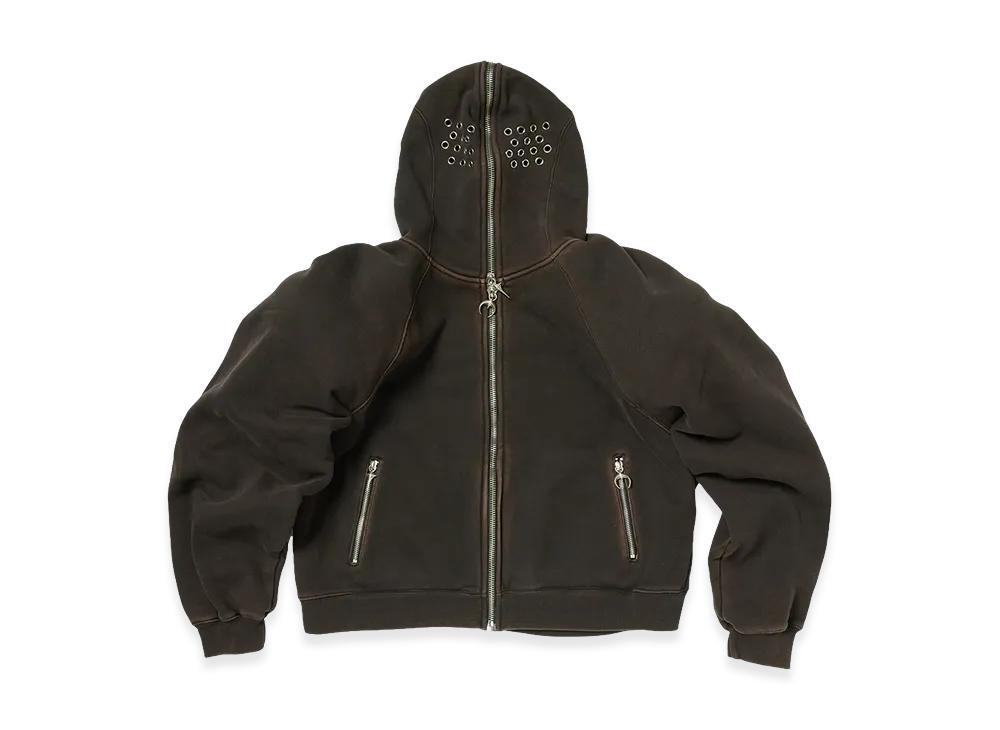 THUG CLUB Bulk Shoulder Gladiator Zip-Up Hoodie "Black"
