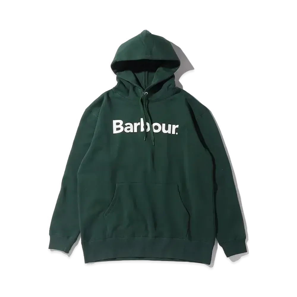 Barbour Front Logo Long Sleeve Hoodie "Green"