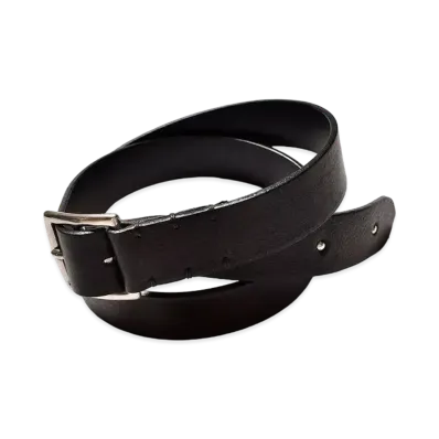 MINEDENIM Rusty Calf Leather Belt "Black"