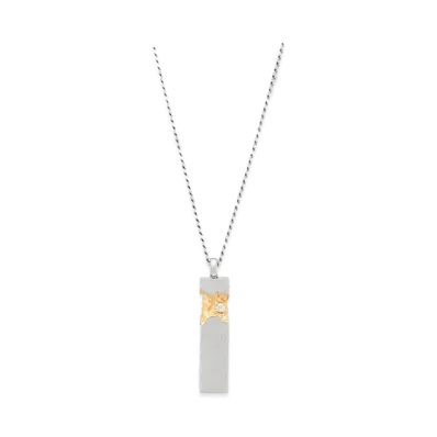 TOMWOOD Mined Cube Pendant "Silver"