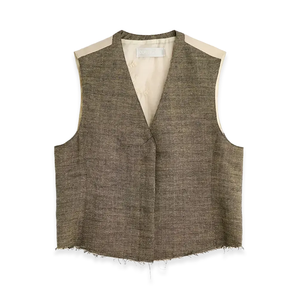 OUR LEGACY Women's Base Waistcoat "Deep Husk Soft Grain Weave"