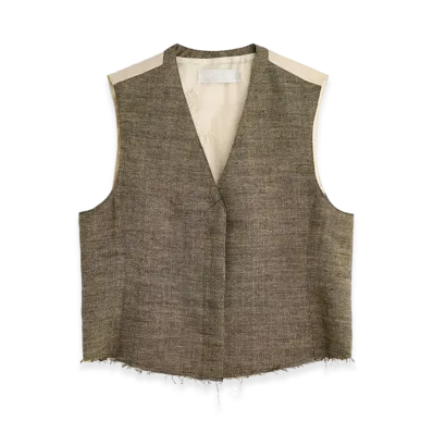 OUR LEGACY Women's Base Waistcoat "Deep Husk Soft Grain Weave"