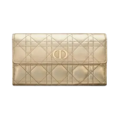 Dior Caro Long Wallet "Gold"
