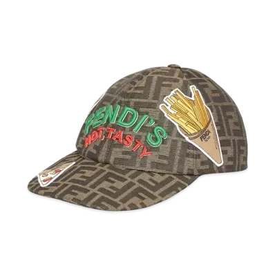 FENDI Hat FF Jacquard Fendilicious Baseball Cap "Brown"