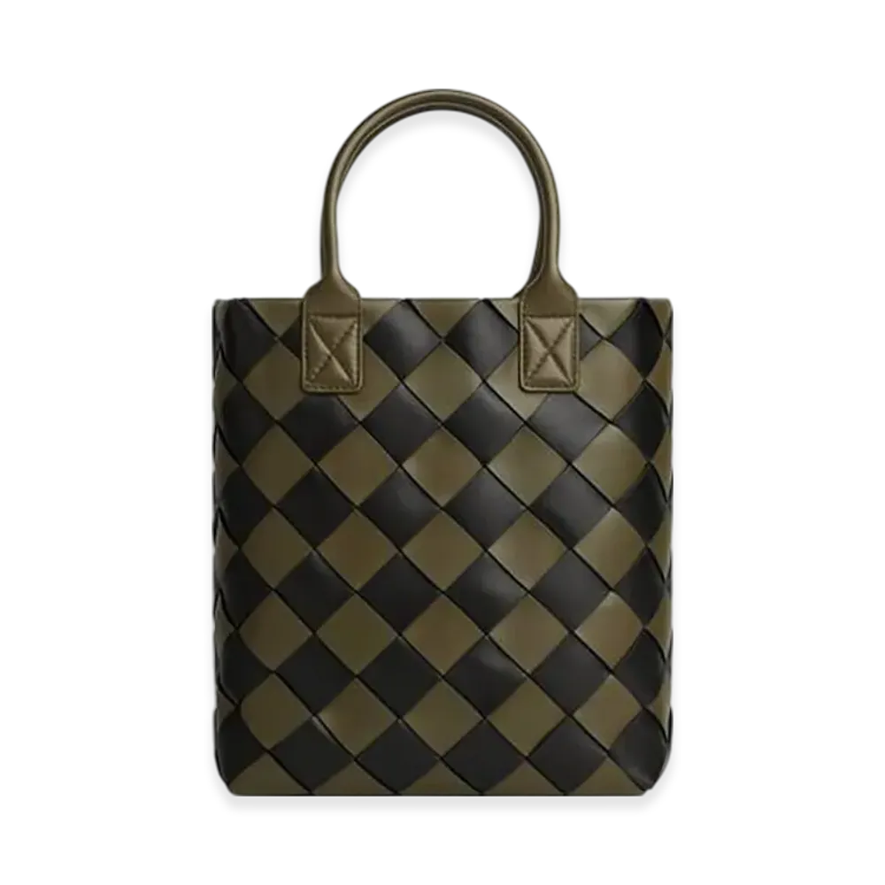 Bottega Veneta Maxi Intreccio Tote "Mustard/Black"