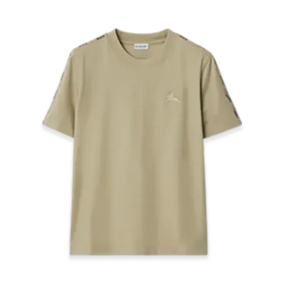Burberry Check Trim Cotton T-shirt "Skylark"