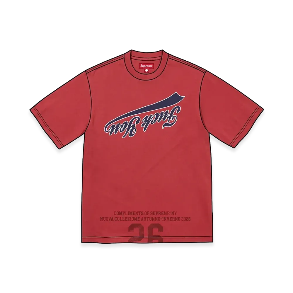 Supreme Cracked Flipped S/S Top "Red"