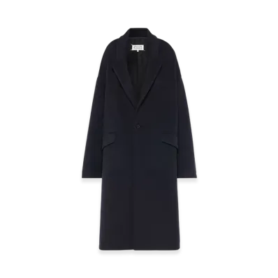 Maison Margiela Wool Cashmere Coat "Dark Blue"