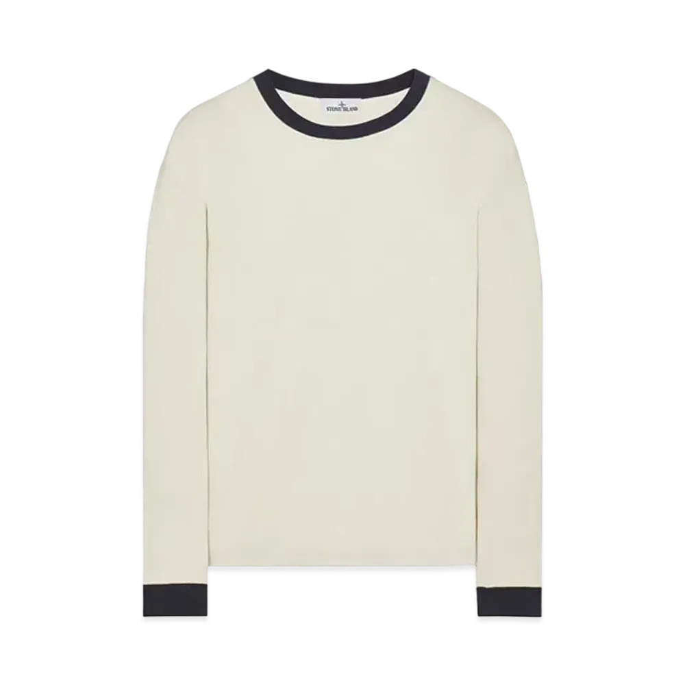 Stone Island 224X3 Marina Long Sleeve Crew Neck T-Shirt "Mastic White"