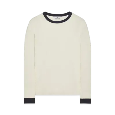 Stone Island 224X3 Marina Long Sleeve Crew Neck T-Shirt "Mastic White"