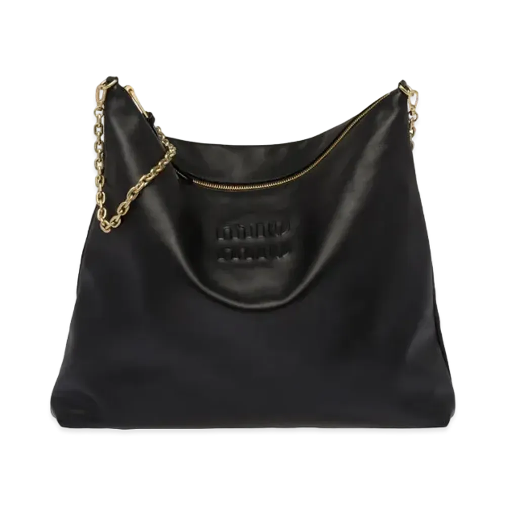 MIU MIU Leather Shoulder Bag "Black"