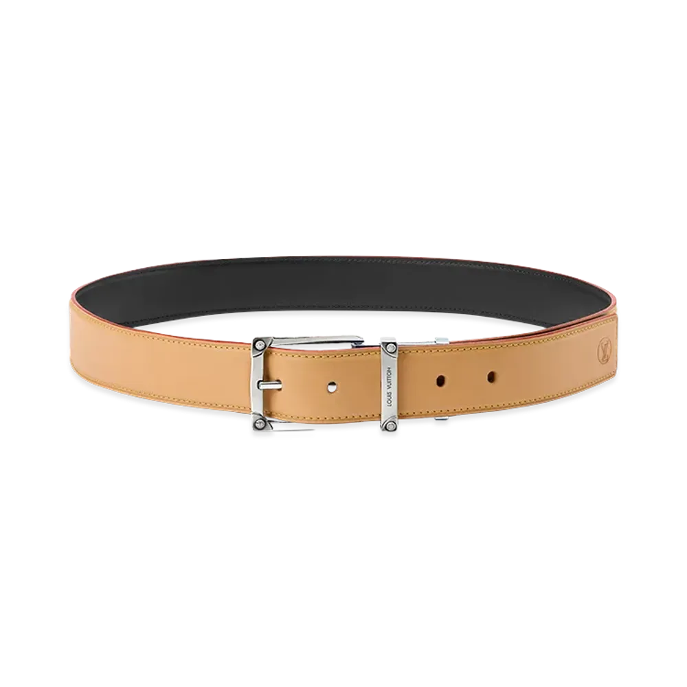 Louis Vuitton Belt Corner Pin Trunk 35mm Reversible "Camel, Brown"