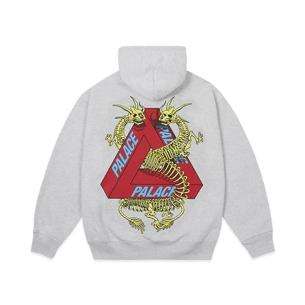 Palace Dragon Bones Tri Hood "Grey Marl"