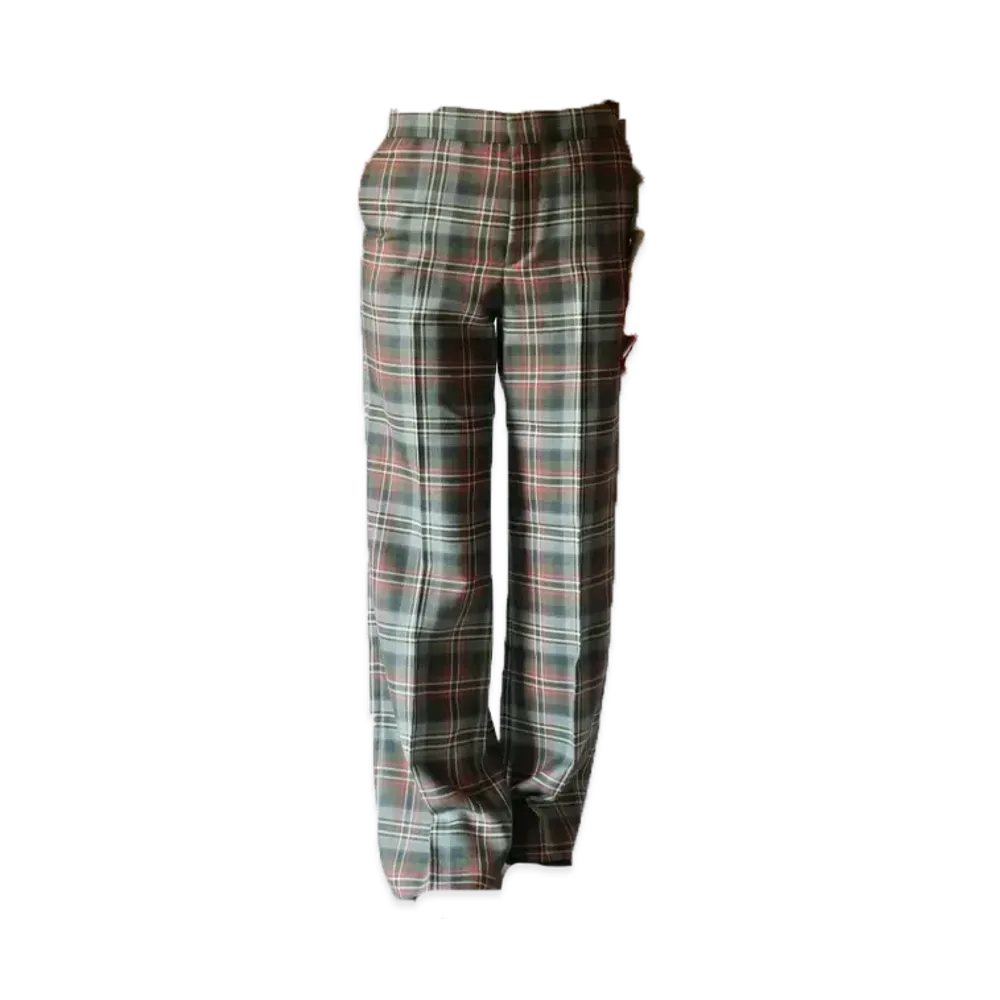 FUMIKA UCHIDA Tartan Plaid Adjustable Belted Pants "Plaid Moss"