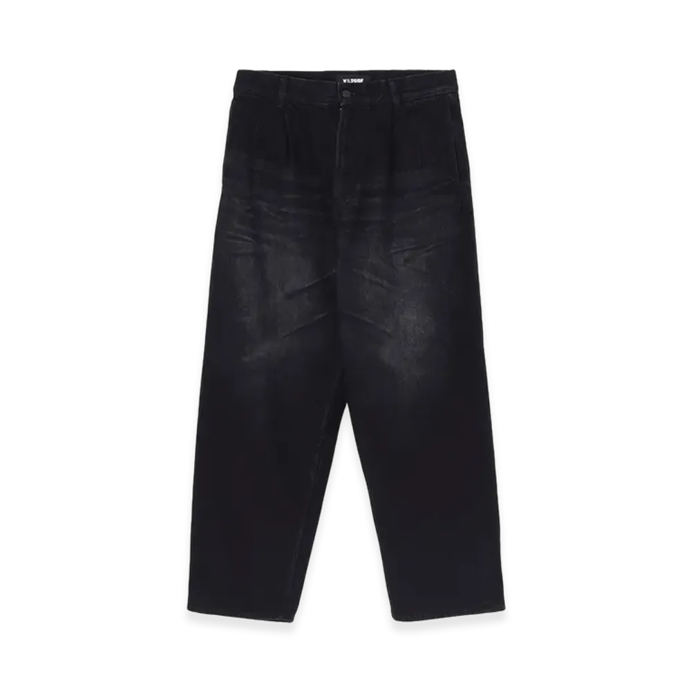 WILDSIDE YOHJI YAMAMOTO x MINEDENIM Black Denim Wide Work Pants "Black"