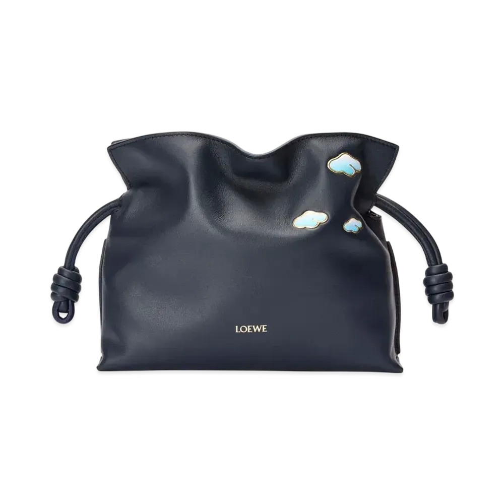 LOEWE Mini Flamenco Clutch in Nappa Calfskin "Dark Ink"