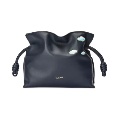 LOEWE Mini Flamenco Clutch in Nappa Calfskin "Dark Ink"