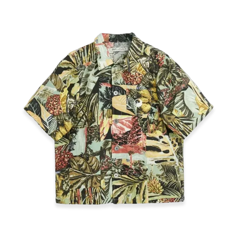OUR LEGACY Kids Work Shop Box Shirt Short Sleeve "Djungle Print"