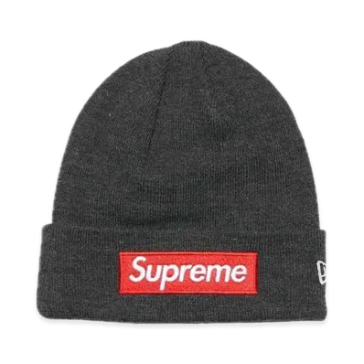 Supreme New Era Box Logo Beanie "Charcoal" (21FW)