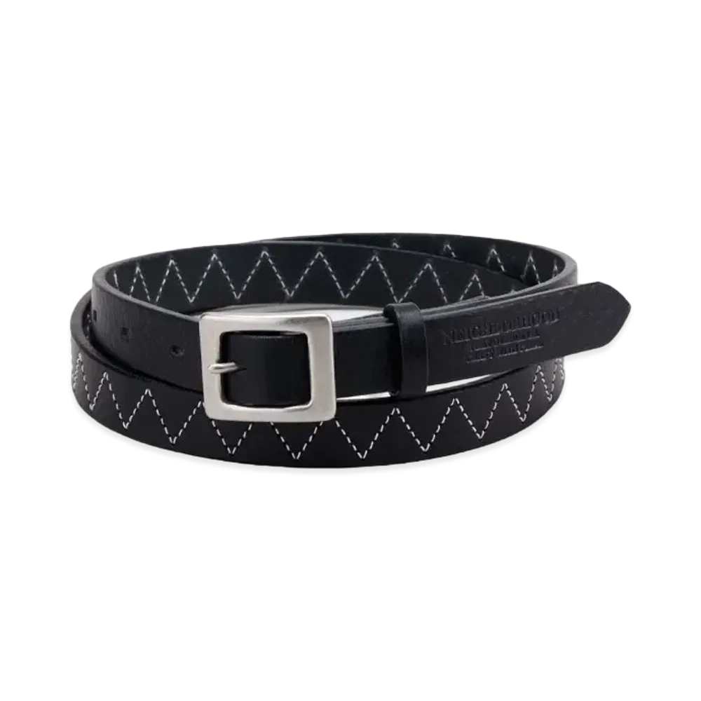 NEIGHBORHOOD Leather Narrow Belt "Black"