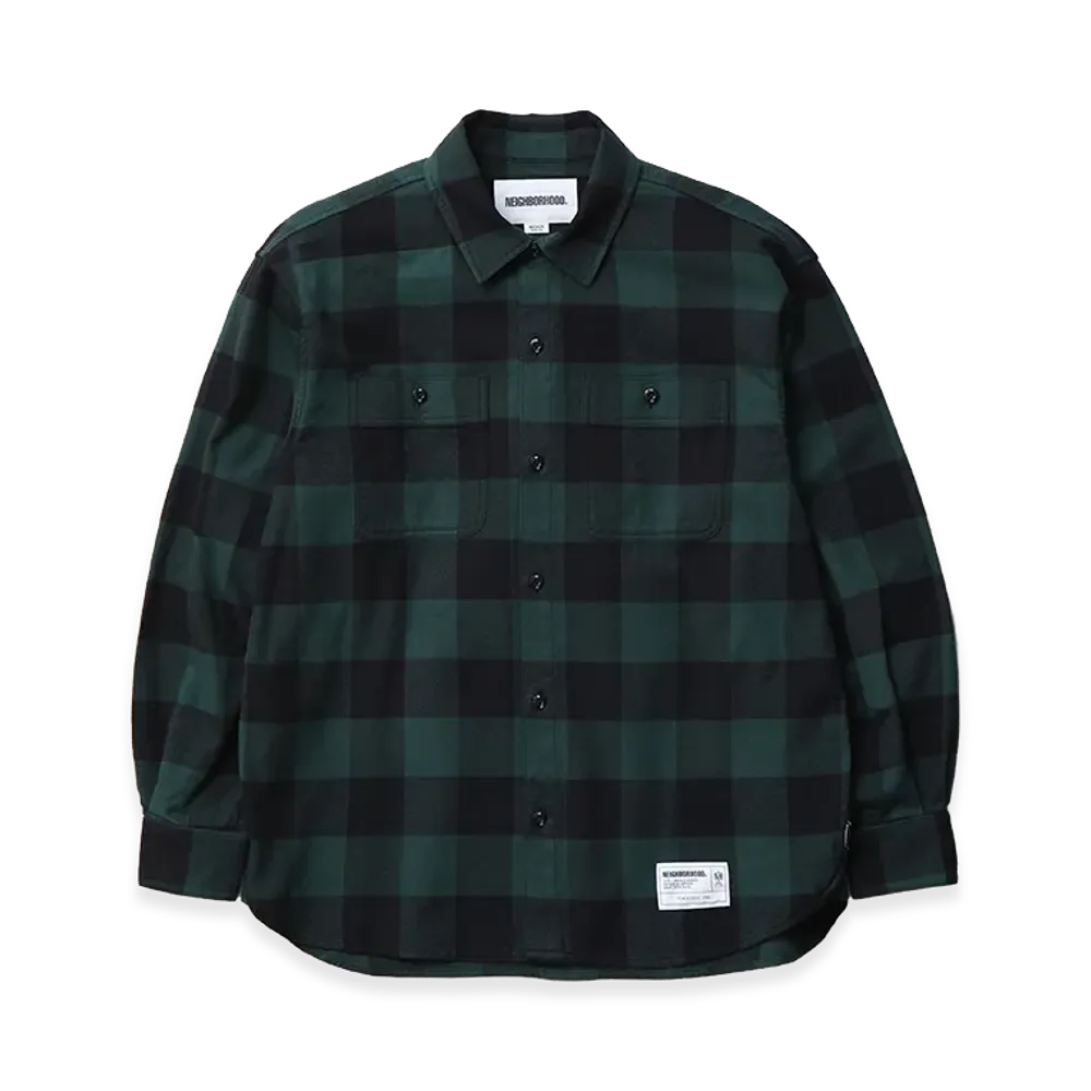NEIGHBORHOOD Buffalo Check Shirt LS "Green"