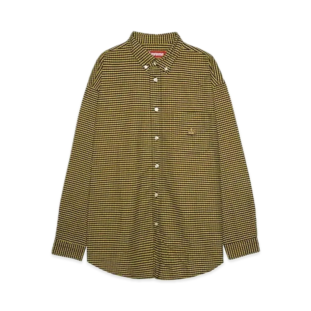Supreme Loose Fit Flannel Oxford Shirt "Yellow Plaid"