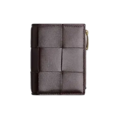 Bottega Veneta Two-Fold Fastener Wallet "Grape"