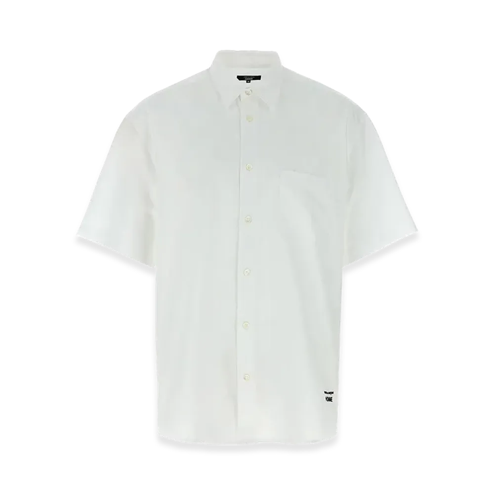 COMME des GARCONS HOMME Logo Embroidery Short Sleeve Shirt "White"