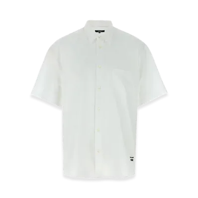 COMME des GARCONS HOMME Logo Embroidery Short Sleeve Shirt "White"