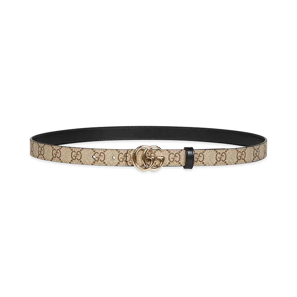 GUCCI Women's Printed Canvas Reversible Belt "Printed"