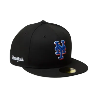 NEW ERA 59Fifty MLB Old English New York Mets "Black"