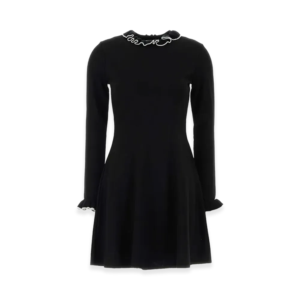 Valentino Women's Viscose Blend Mini Dress "Black"