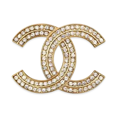 CHANEL Metal & Strass Brooch "Gold"