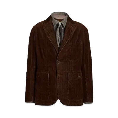 Polo Ralph Lauren (Lomited Collection) Unconstructed Corduroy Sport Coat "Gray"